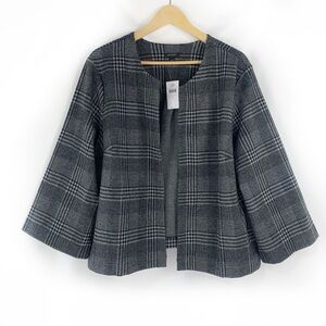 NWT J. Jill Wearever Collection Plaid Blazer Jacket